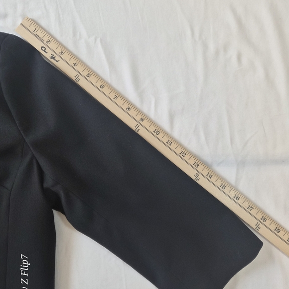 ​Talbots 14P Black Wool Blend Open Front Blazer - Professional Petite Jacket - Picture 9 of 9